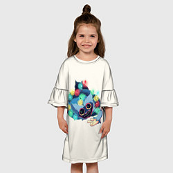 Платье клеш для девочки Хагги Вагги с гирляндой, цвет: 3D-принт — фото 2