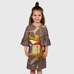 Платье клеш для девочки ПрЫнц, цвет: 3D-принт — фото 2