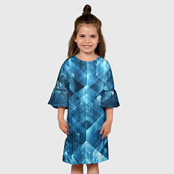 Платье клеш для девочки GLASS CUBES, цвет: 3D-принт — фото 2