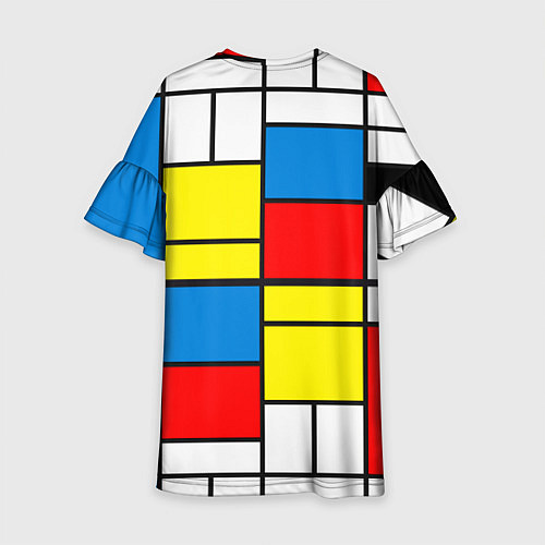 Детское платье Texture of squares rectangles / 3D-принт – фото 2