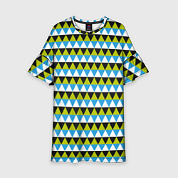 Платье клеш для девочки Геометрические треугольники, цвет: 3D-принт