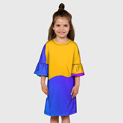 Платье клеш для девочки Яркие разноцветные пятна, цвет: 3D-принт — фото 2