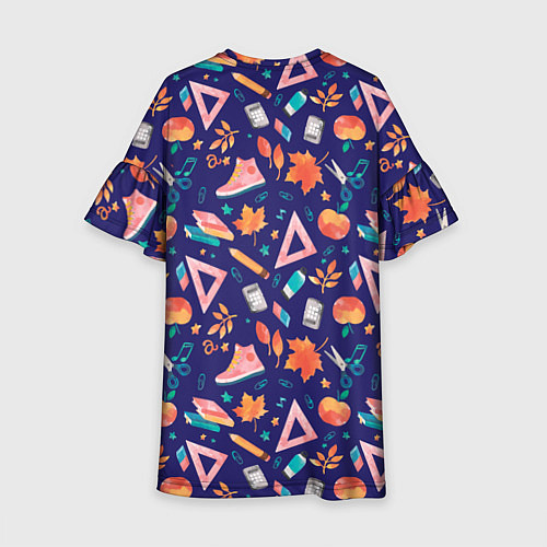 Детское платье Школьные атрибуты / 3D-принт – фото 2