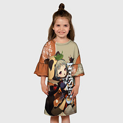 Платье клеш для девочки Саю - особый ниндзя, цвет: 3D-принт — фото 2