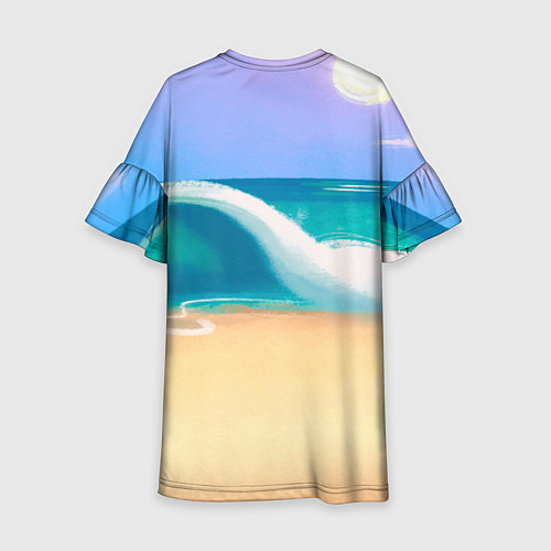 Детское платье Свинка на пляже хохочет / 3D-принт – фото 2