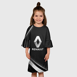 Платье клеш для девочки Renault абстракция, цвет: 3D-принт — фото 2