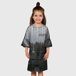 Платье клеш для девочки STALKER Сход Возле РЛС Дуга, цвет: 3D-принт — фото 2