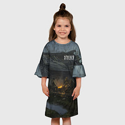 Платье клеш для девочки STALKER Привал, цвет: 3D-принт — фото 2