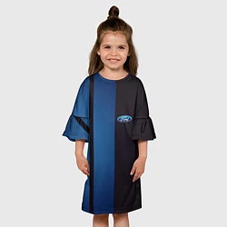 Платье клеш для девочки Ford - три полосы, цвет: 3D-принт — фото 2