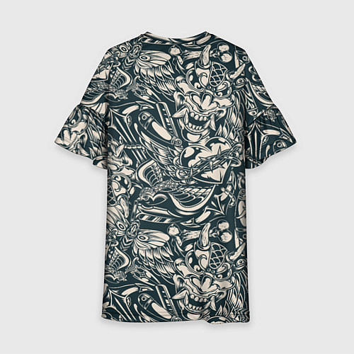 Детское платье Винтажные flash tatoo / 3D-принт – фото 2