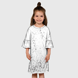 Платье клеш для девочки Потертость и бызги, цвет: 3D-принт — фото 2