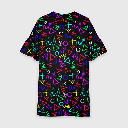Детское платье League Of Legends: Arcane neon logo / 3D-принт – фото 2