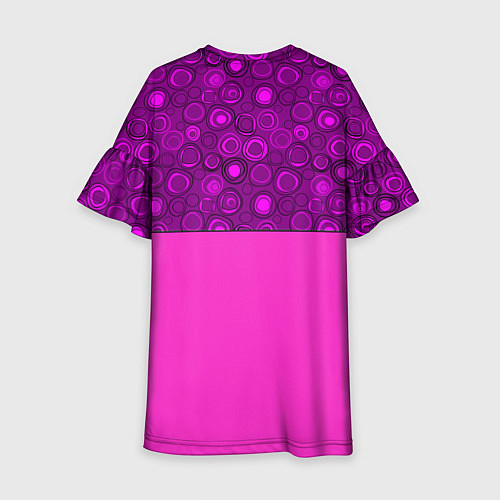 Детское платье Розовый комбинированный неоновый узор / 3D-принт – фото 2