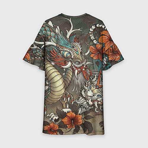 Детское платье Тигр и дракон мифические / 3D-принт – фото 2