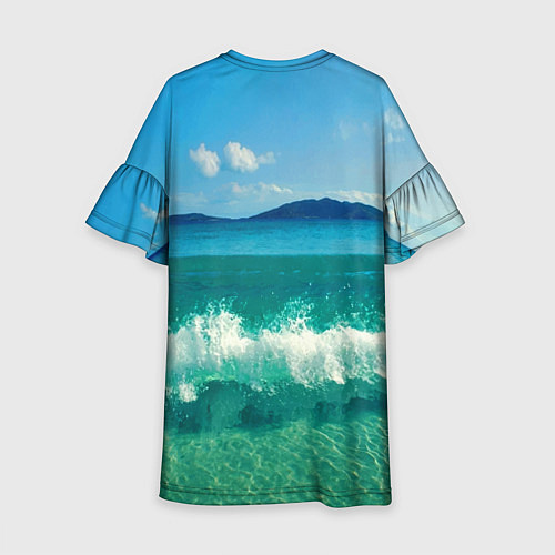Детское платье Волна набегает на берег / 3D-принт – фото 2
