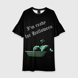 Платье клеш для девочки Я готов а к Хэллоуину, цвет: 3D-принт