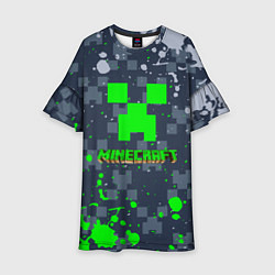 Детское платье Minecraft - краска