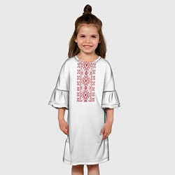 Платье клеш для девочки Русская рубашка, цвет: 3D-принт — фото 2
