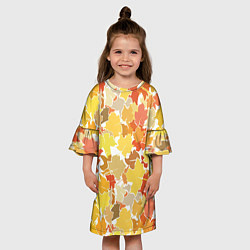 Платье клеш для девочки Осенний дар, цвет: 3D-принт — фото 2