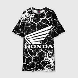 Платье клеш для девочки Honda logo арт, цвет: 3D-принт