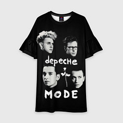 Платье клеш для девочки Depeche Mode portrait, цвет: 3D-принт