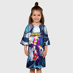 Платье клеш для девочки Sonic - ласточка Вейв - Free riders - pattern, цвет: 3D-принт — фото 2