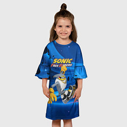 Платье клеш для девочки Albatross - Sonic Free Riders - Video game, цвет: 3D-принт — фото 2