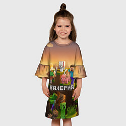 Платье клеш для девочки Валерия Minecraft, цвет: 3D-принт — фото 2