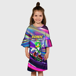 Платье клеш для девочки Jet-the-hawk - Sonic Free Riders, цвет: 3D-принт — фото 2