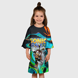 Платье клеш для девочки Charmy Bee - Sonic - Video game, цвет: 3D-принт — фото 2