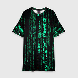 Платье клеш для девочки Программное кодирование, цвет: 3D-принт