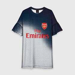 Платье клеш для девочки Arsenal logo абстракция, цвет: 3D-принт