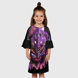 Платье клеш для девочки Neon Genesis Evangelion - Eva, цвет: 3D-принт — фото 2