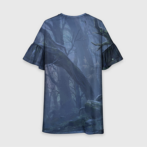 Детское платье Ведьма малолетка в тёмном лесу с дракончиком / 3D-принт – фото 2