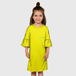 Платье клеш для девочки Киберпанк - Лого Дэвида, цвет: 3D-принт — фото 2