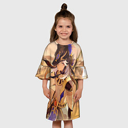 Платье клеш для девочки Сайно Геншин, цвет: 3D-принт — фото 2