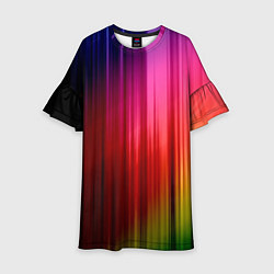 Платье клеш для девочки Цветной спектр, цвет: 3D-принт
