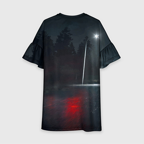 Детское платье Крутая бэха на ночной трассе / 3D-принт – фото 2