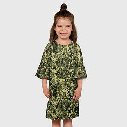Платье клеш для девочки Камуфляж Flecktarn Jeitai, цвет: 3D-принт — фото 2