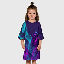 Платье клеш для девочки LINKIN PARK, цвет: 3D-принт — фото 2