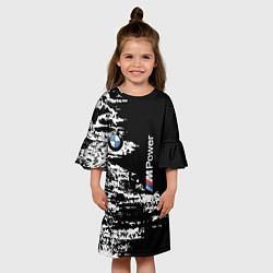Платье клеш для девочки BMW M Power - pattern, цвет: 3D-принт — фото 2
