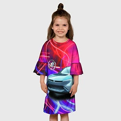 Платье клеш для девочки Buick Electra - Concept, цвет: 3D-принт — фото 2