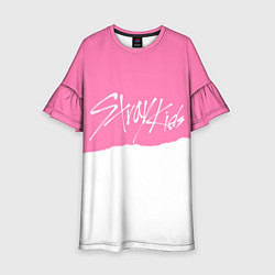 Детское платье Stray Kids pink and white