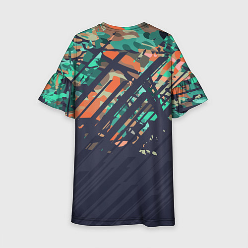 Детское платье Текстурный камуфляж / 3D-принт – фото 2