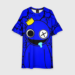 Платье клеш для девочки Радужные друзья персонаж Синий, цвет: 3D-принт