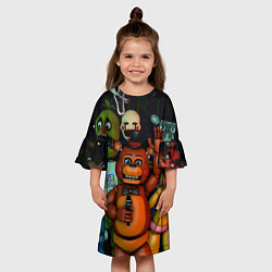 Платье клеш для девочки Five Nights at Frеddys, цвет: 3D-принт — фото 2