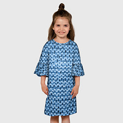Платье клеш для девочки Грубая шерстяная вязка - мода, цвет: 3D-принт — фото 2