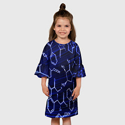 Платье клеш для девочки Графическая химия, цвет: 3D-принт — фото 2