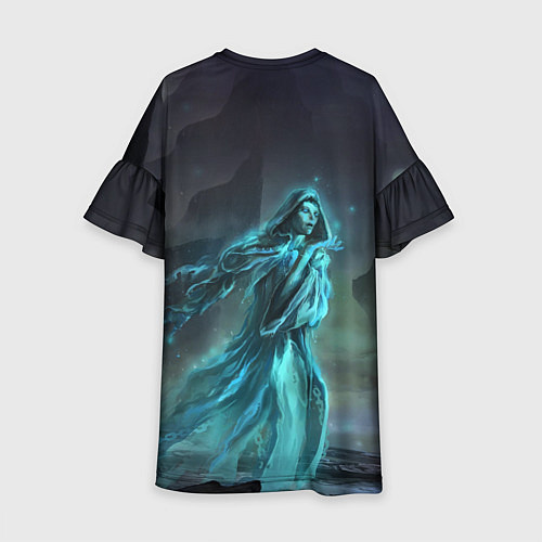 Детское платье Halloween - женщина призрак на кладбище / 3D-принт – фото 2