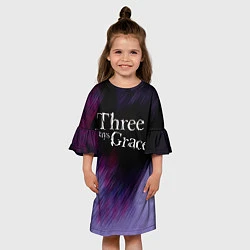 Платье клеш для девочки Three Days Grace lilac, цвет: 3D-принт — фото 2